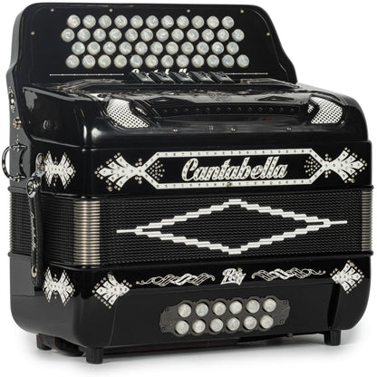 Cantabella Rey II 5 Switch FBE Black and White-Cantabella-Hermes Music-Accordion Pro Shop