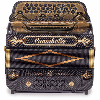 Cantabella Rey II Acordeón 5 Registros EAD Negro con Accessorios de Oro