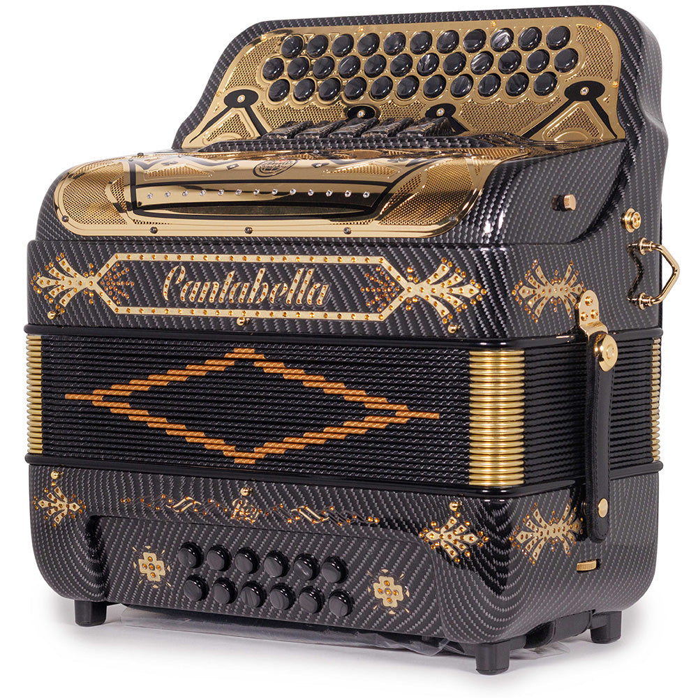 Cantabella Rey II Acordeón 5 Registros EAD Negro con Accesorios Dorados