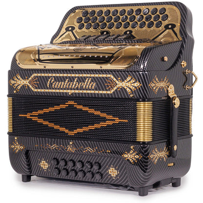 Cantabella Rey II Acordeón 5 Registros EAD Negro con Accesorios Dorados