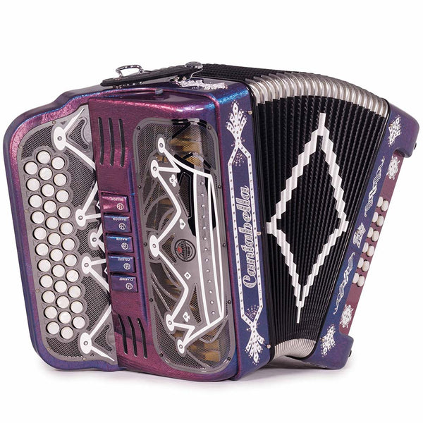 Cantabella Rey II 5 Registros FBE Celuloide Morado con Accesorios Blancos