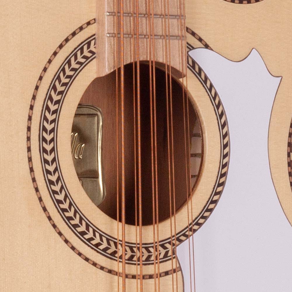Cantabella Bajo Quinto Libertad - Mahogany with White Mica with Tuner and Stand-bajo quinto-Cantabella- Hermes Music