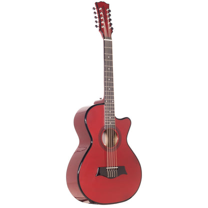 Cantabella Bajo Quinto Maple Wood in Red with Case, Tuner and Stand-Hermes Music- Hermes Music