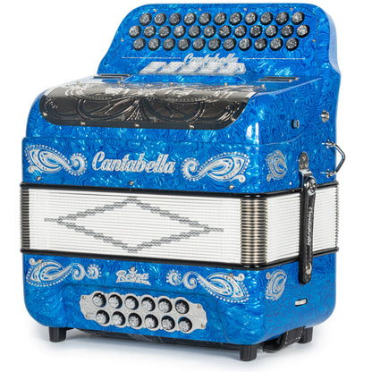 Cantabella Reina Acordeón 5 Registros Fa Ondas Azules Diapasón Pintado