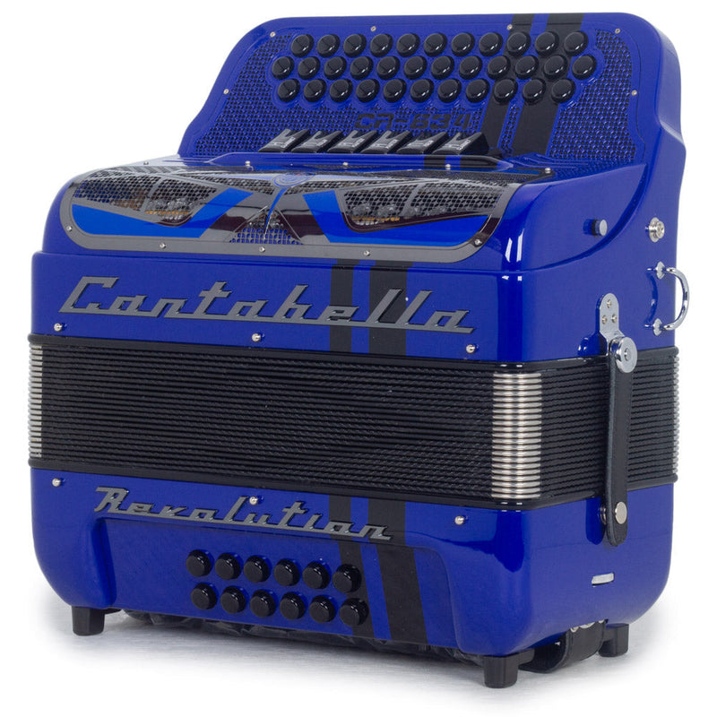 Cantabella Revolution 634 6 Switches FBE/EAD Glossy Blue-accordion-Cantabella- Hermes Music