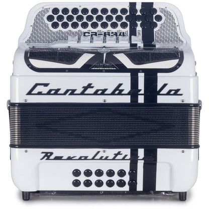 Cantabella Revolution 634 Accordion 6 Switch FBE/EAD Glossy White-accordion-Cantabella- Hermes Music