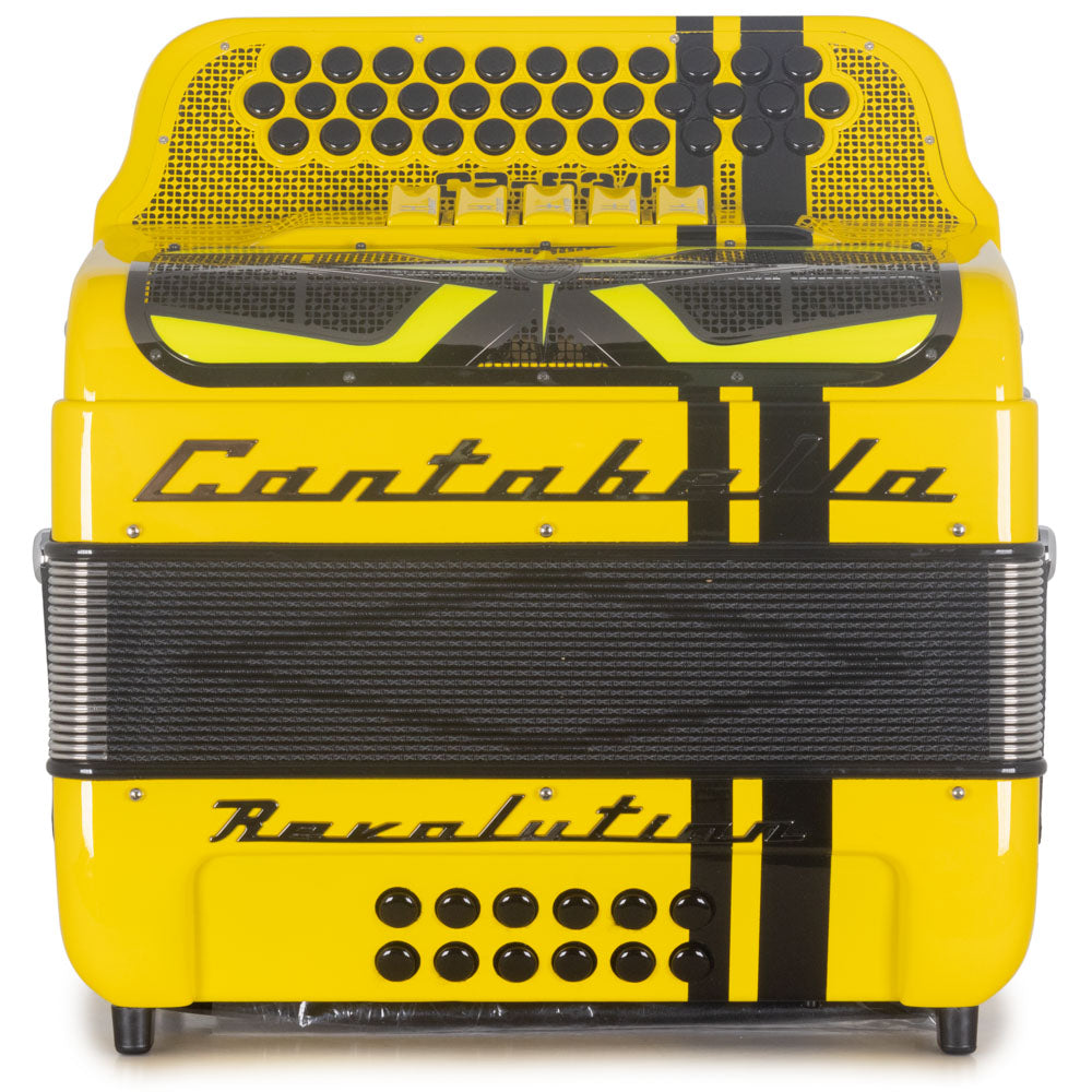 Cantabella Revolution 634 Accordion 6 Switch FBE/EAD Yellow-accordion-Cantabella- Hermes Music