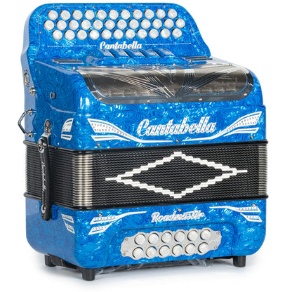 Cantabella Roadmaster Acordeón 5 Registros Mi Ondas Azules Diapasón Pintado
