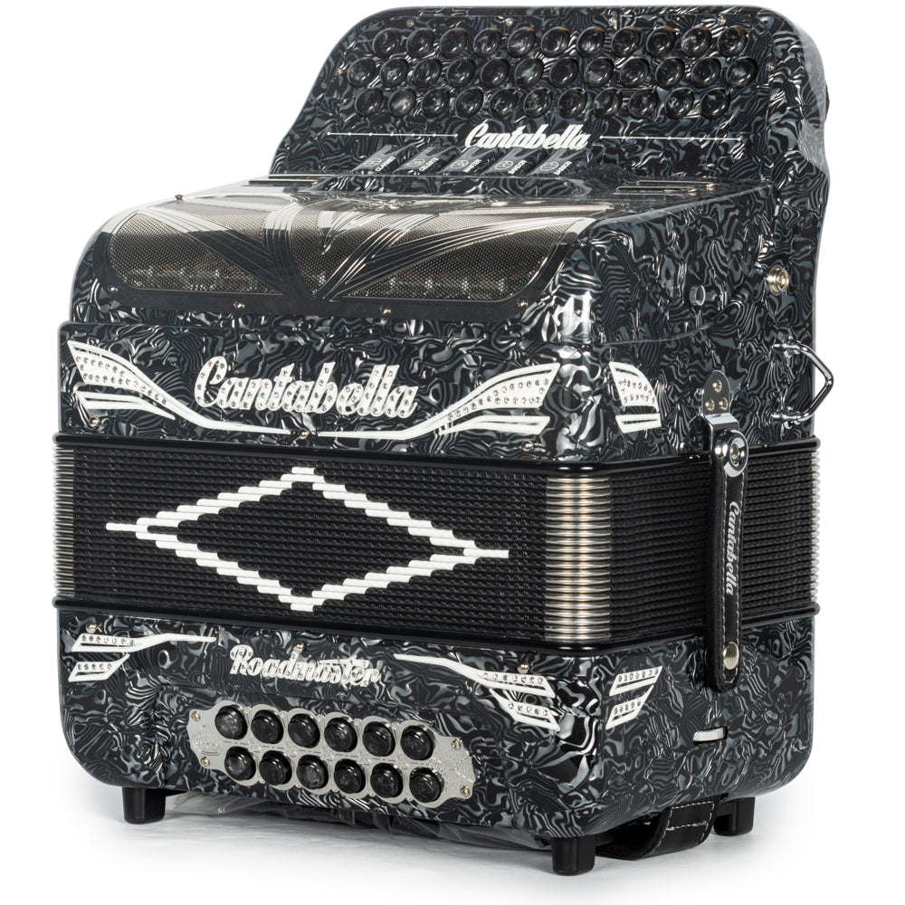 Cantabella Roadmaster Acordeón 5 Registros Mi Ondas Gris Diapasón Pintado