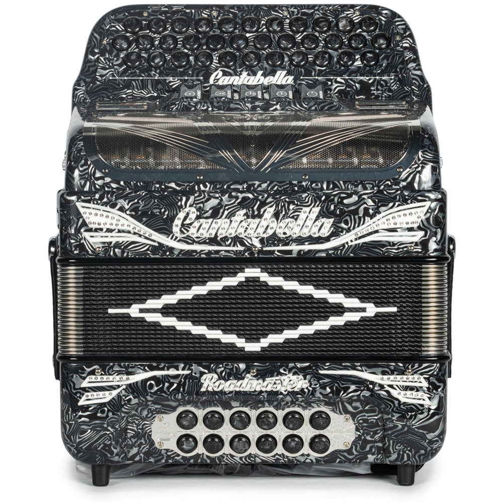 Cantabella Roadmaster Acordeón 5 Registros Mi Ondas Gris Diapasón Pintado