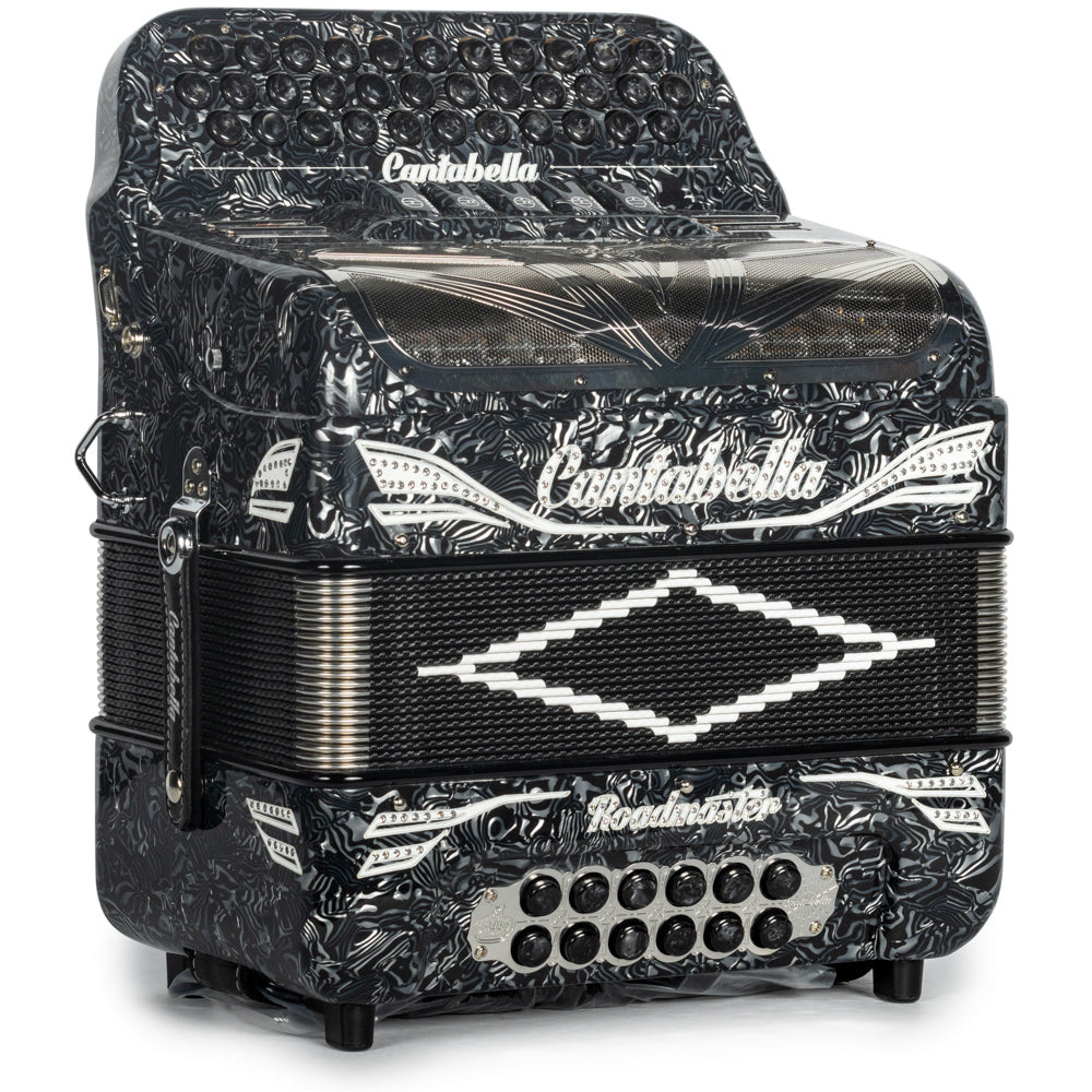 Cantabella Roadmaster Acordeón 5 Registros Mi Ondas Gris Diapasón Pintado