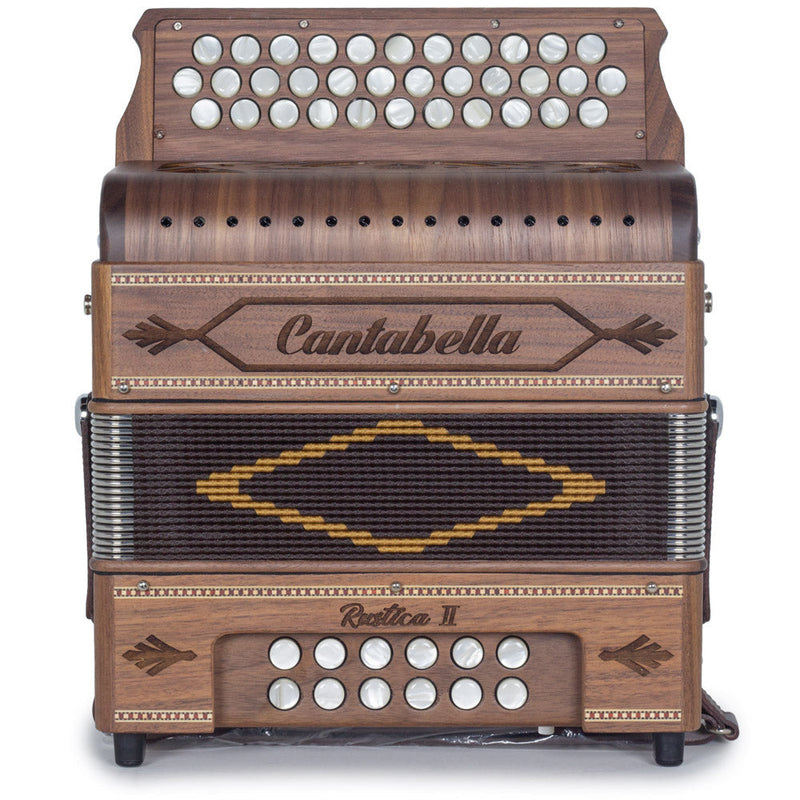 Cantabella Rustica II Accordion No Switch EAD Wood with Black Grill-accordion-Cantabella- Hermes Music