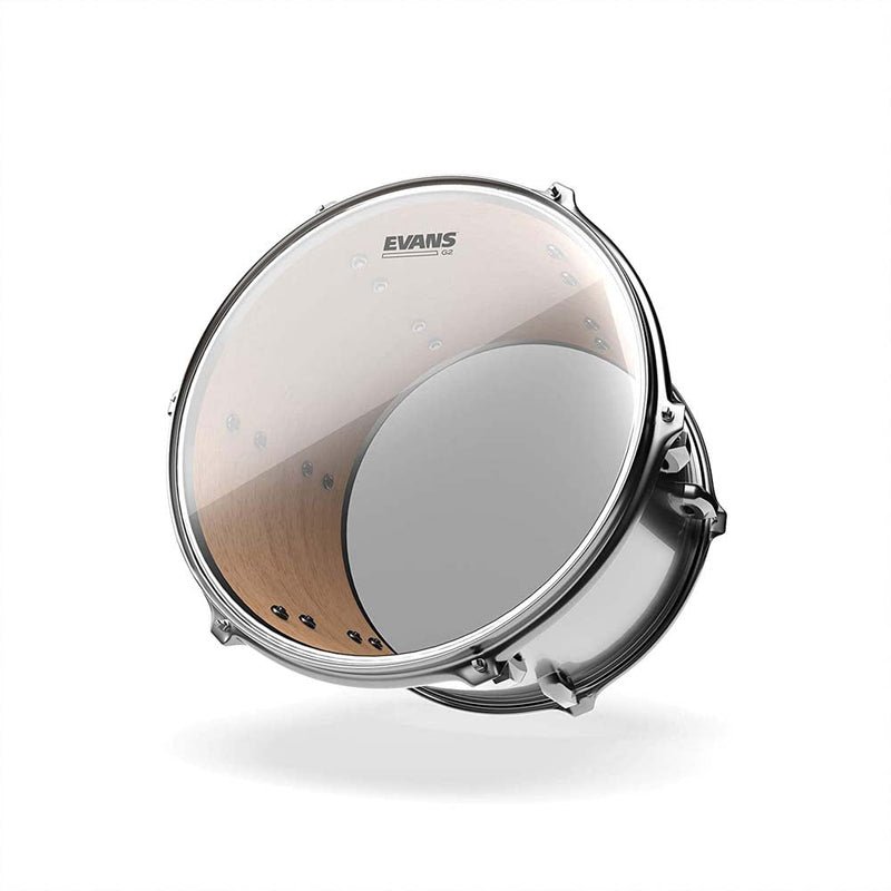 Evans TT10G2 10" Genera G2 Clear Tom Head-accessories-Evans- Hermes Music