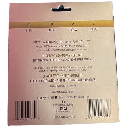 Fortaleza 4 Cuerdas para Bajo de Acero