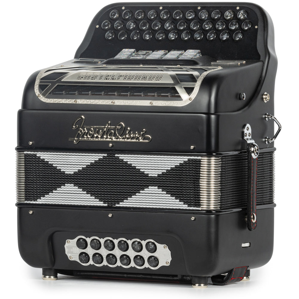 Frontalini Deco II Ultra Compact 5 Switch FBE Accordion in Matte Black