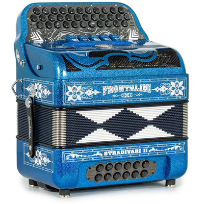 Frontalini Stradivari II Acordeon 5 Registros Fa Brillo Azul y Blanco