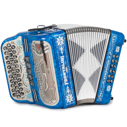 Frontalini Stradivari II Acordeon 5 Registros Fa Azul con Blanco