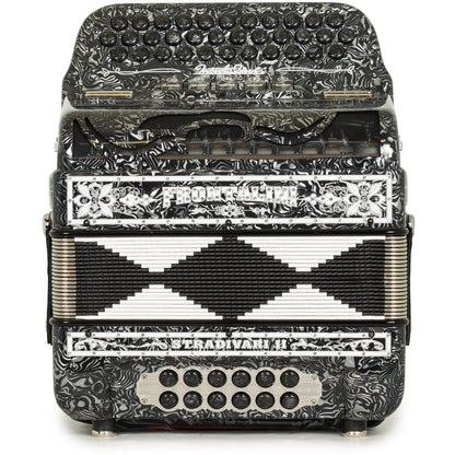 Frontalini Stradivari II Acordeon 5 Registros Fa Olas Grises y Blancas