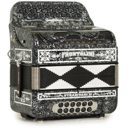 Frontalini Stradivari II Acordeon 5 Registros Fa Olas Grises y Blancas