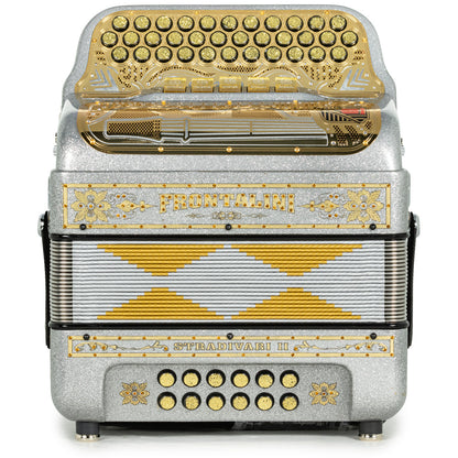 Frontalini Stradivari II Acordeon 5 Registros Fa Brillo Gris con Dorado