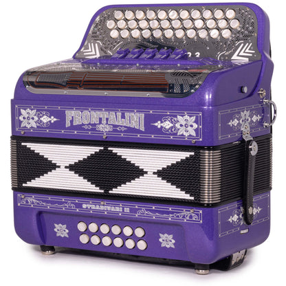 Frontalini Stradivari II Acordeon 5 Registros Fa Brillo Morada y Plata