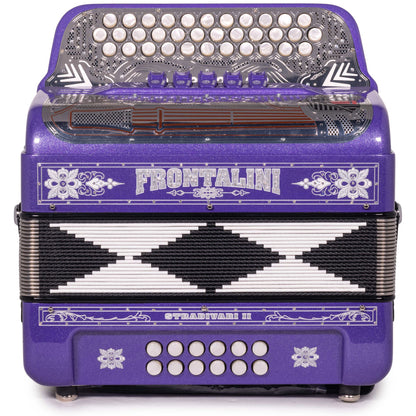 Frontalini Stradivari II Acordeon 5 Registros Fa Brillo Morada y Plata