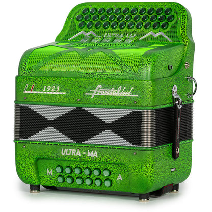 Frontalini Edición Limitada Ultra-Ma Acordeón 5 Registros Fa Accordion Verde de Cocodrilo Mate