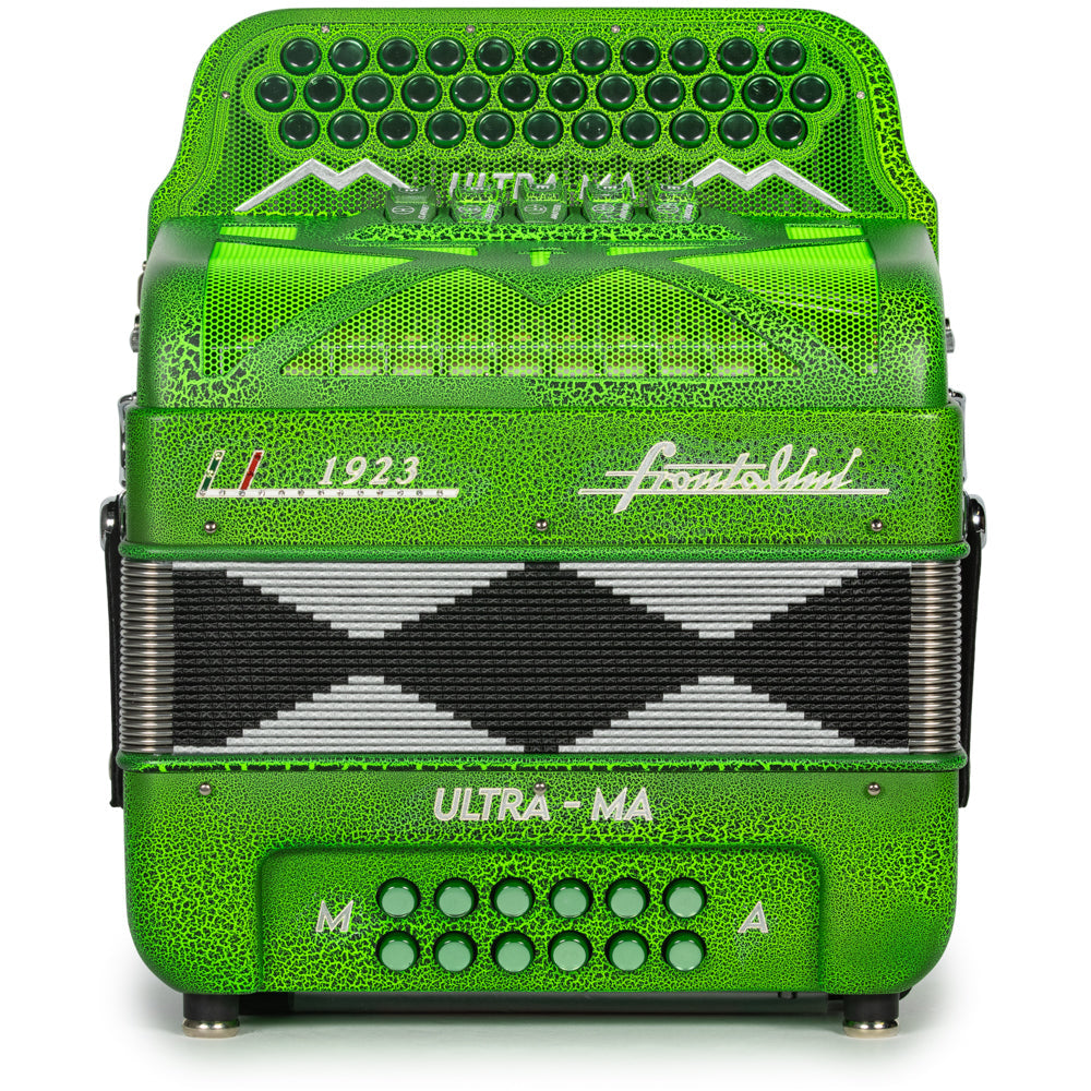 Frontalini Edición Limitada Ultra-Ma Acordeón 5 Registros Fa Accordion Verde de Cocodrilo Mate