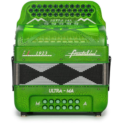 Frontalini Edición Limitada Ultra-Ma Acordeón 5 Registros Fa Accordion Verde de Cocodrilo Mate