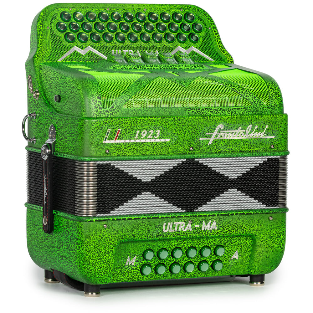 Frontalini Edición Limitada Ultra-Ma Acordeón 5 Registros Fa Accordion Verde de Cocodrilo Mate