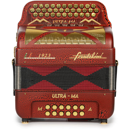 Frontalini Edición Limitada Ultra-Ma Acordeón Mi Rojo de Cocodrilo Mate Oro