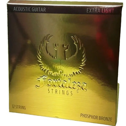 Fortaleza Guitarra Acústica de Bronce de 12 Cuerdas