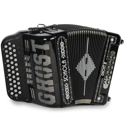 Sonola Ghost II Acordeón Ultra Compacto 5 Registros Fa Negro y Blanco