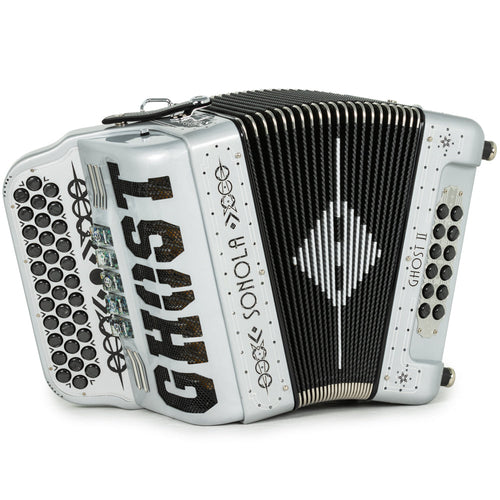 Sonola Ghost II Acordeón Ultra Compacto 5 Registros Mi Matte Gris y Plata