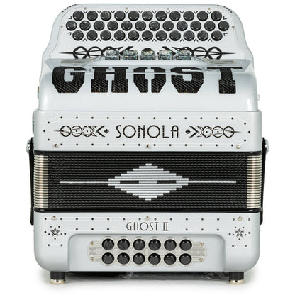 Sonola Ghost II Acordeón Ultra Compacto 5 Registros Mi Matte Gris y Plata