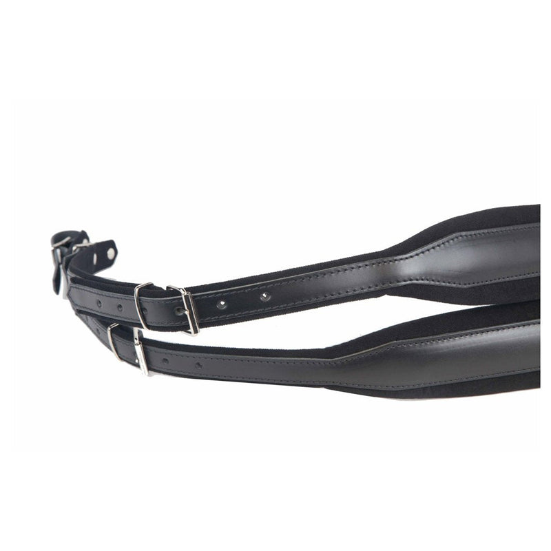 Hohner Accodion Straps Black Leather and Velvet-accessories-Hohner- Hermes Music
