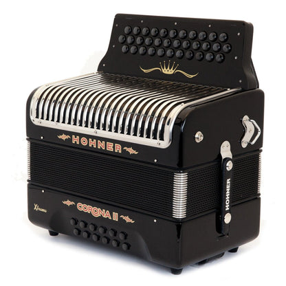 Hohner Corona II Xtreme EAD Black-accordion-Hohner- Hermes Music