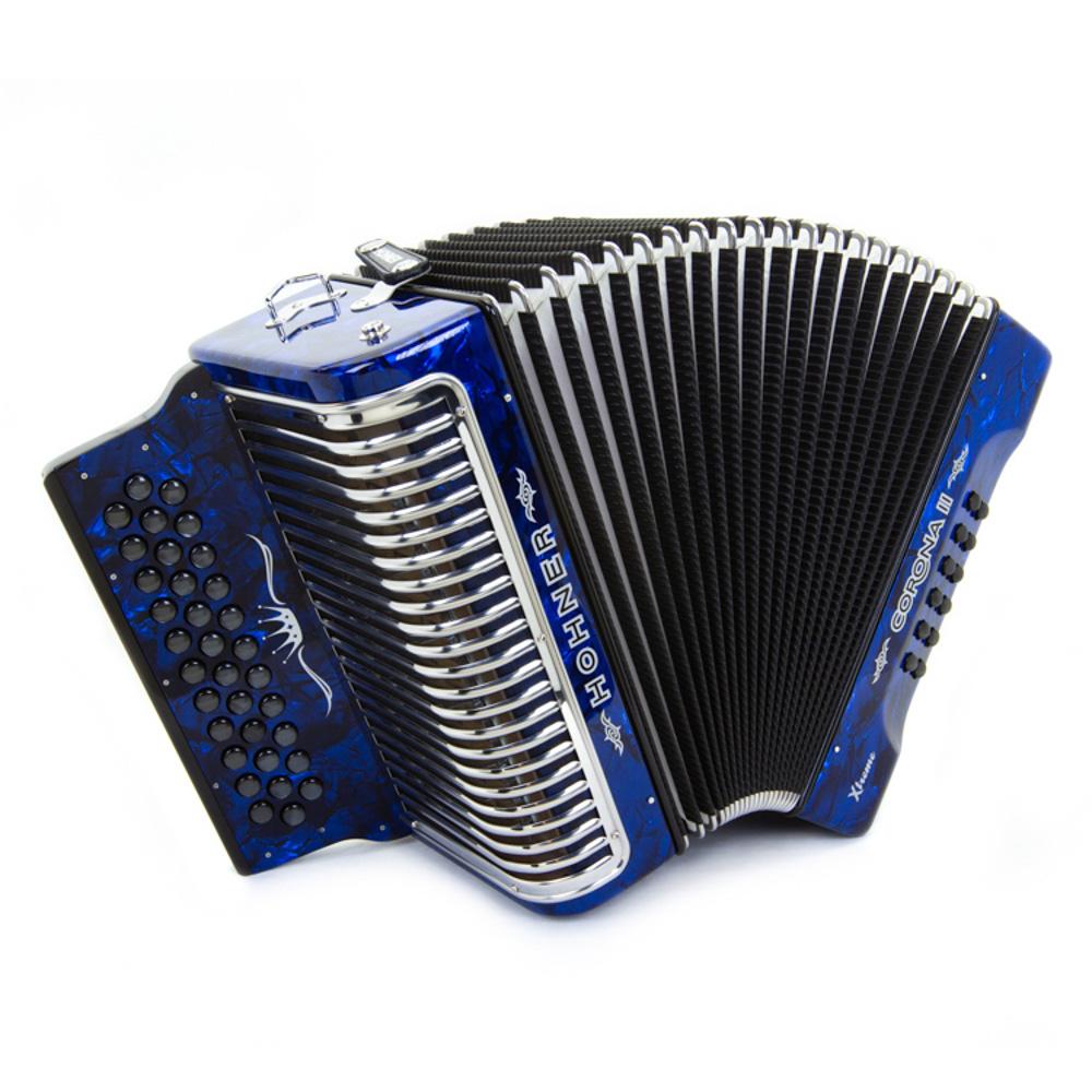 Hohner Corona II Xtreme FBE Blue-accordion-Hohner- Hermes Music