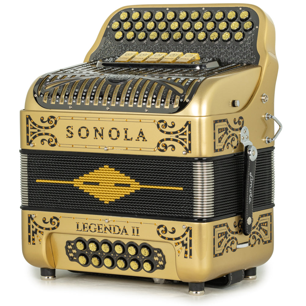 Sonola Legenda II Acordeón 5 Registros Fa Oro y Negro
