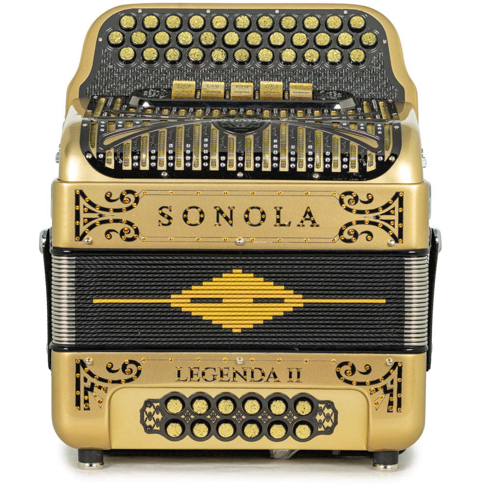 Sonola Legenda II Acordeón 5 Registros Fa Oro y Negro