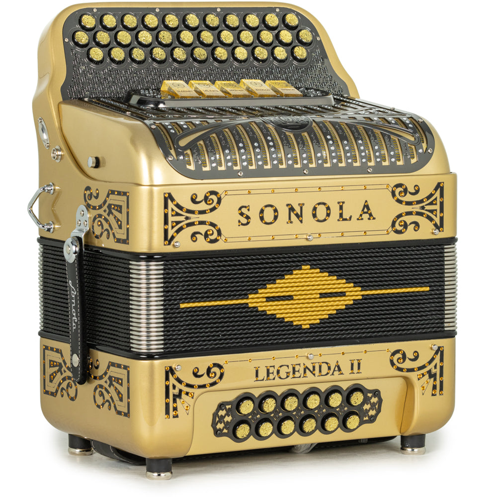 Sonola Legenda II Acordeón 5 Registros Fa Oro y Negro