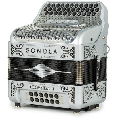 Sonola Legenda II Acordeón 5 Registros Mi Plata y Negro