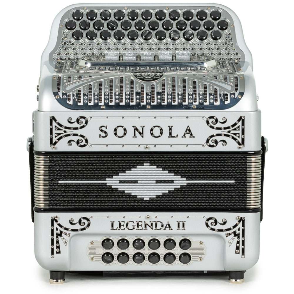 Sonola Legenda II Acordeón 5 Registros Mi Plata y Negro