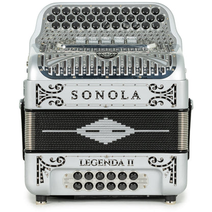 Sonola Legenda II Acordeón 5 Registros Mi Plata y Negro