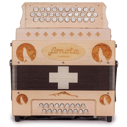 Sonola Lobo Acordeon de Madera Natural FBE