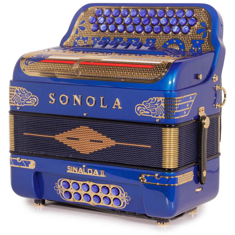 Sonola  Edición Especial Sinaloa Acordeón 5 Registros EAD Azul con Oro