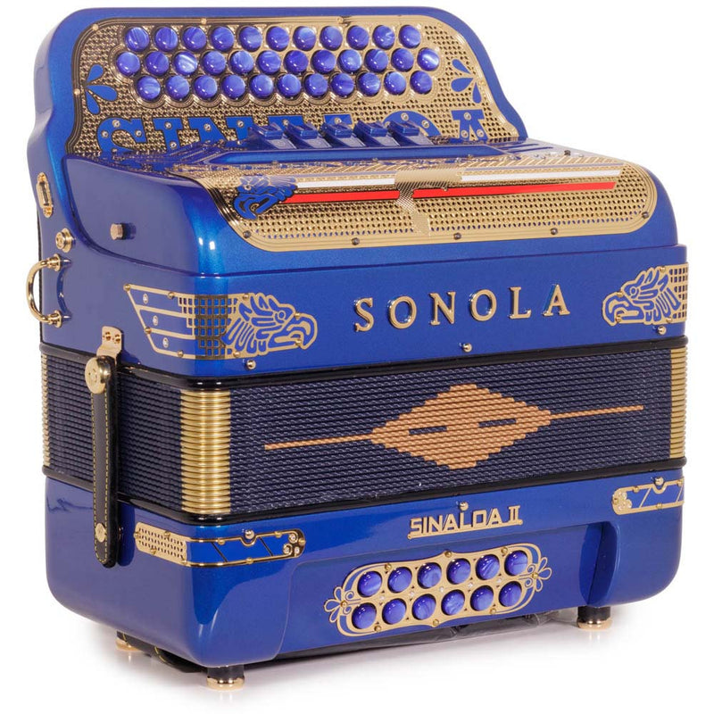 Sonola  Edición Especial Sinaloa Acordeón 5 Registros EAD Azul con Oro