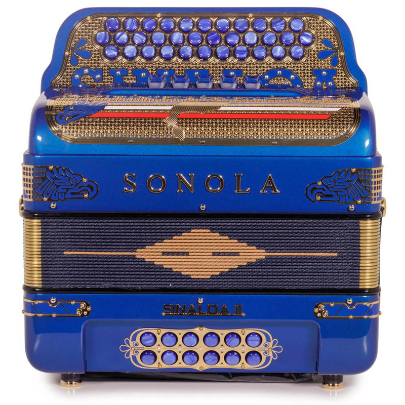 Sonola  Edición Especial Sinaloa Acordeón 5 Registros EAD Azul con Oro