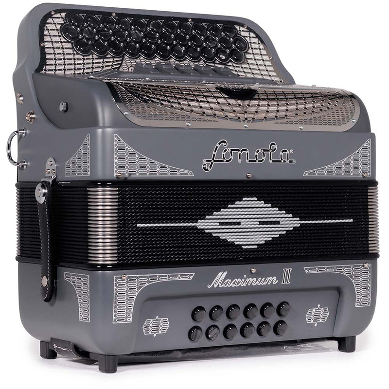 Sonola Maximum II Acordeon 5 Registros FBE Gris con Matte Plateado
