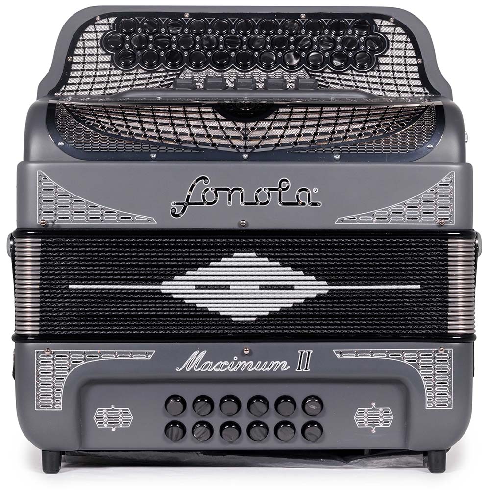 Sonola Maximum II Acordeon 5 Registros FBE Gris con Matte Plateado